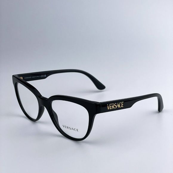  Versace VE3315 GB1 Eyeglasses Black Cat Eye Women - Picture 5 of 13